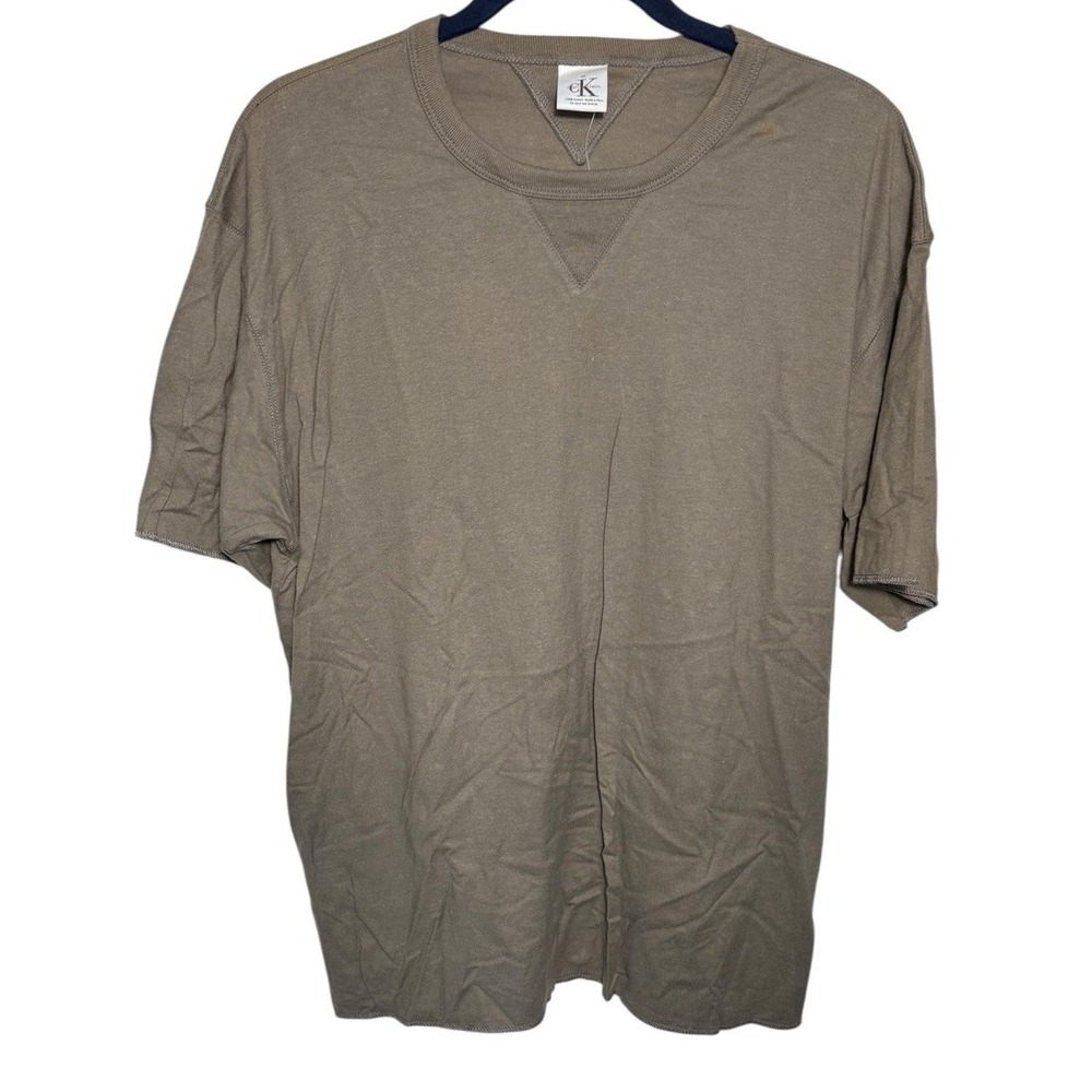Calvin Klein Underwear Men's Green Tee Size Medium Basics Flaw